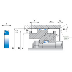Pseal PAE 45x30x9.3 CR